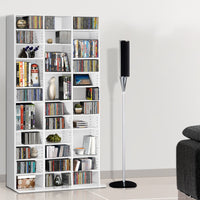 Thumbnail for Artiss Adjustable Book Storage Shelf Rack Unit - White