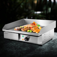 Thumbnail for Devanti Commercial Electric Griddle BBQ Grill Pan Hot Plate Stainless Steel