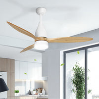 Thumbnail for Devanti 52'' Ceiling Fan LED Light Remote Control Wooden Blades Timer 1300mm