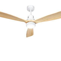 Thumbnail for Devanti 52'' Ceiling Fan LED Light Remote Control Wooden Blades Timer Fans