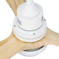 Thumbnail for Devanti 52'' Ceiling Fan LED Light Remote Control Wooden Blades Timer Fans