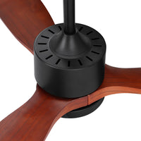 Thumbnail for Devanti 52'' Ceiling Fan LED Light Remote Control Wooden Blades Dark Wood Fans