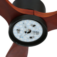 Thumbnail for Devanti 52'' Ceiling Fan LED Light Remote Control Wooden Blades Dark Wood Fans