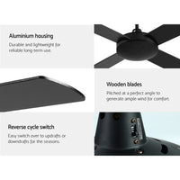 Thumbnail for Devanti 52'' Ceiling Fan w/Remote - Black