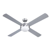 Thumbnail for Devanti 52'' Ceiling Fan w/Light w/Remote Timer - Silver