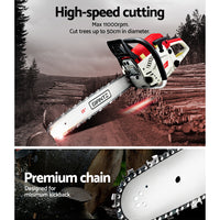 Thumbnail for Giantz 62CC Chainsaw Commercial Petrol 20