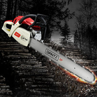 Thumbnail for Giantz 88cc Commercial Petrol Chainsaw E-Start 24 Bar Pruning Chain Saw