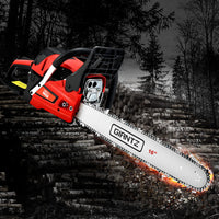 Thumbnail for Giantz Petrol Chainsaw Chain Saw E-Start Commercial 45cc 16'' Top Handle Tree