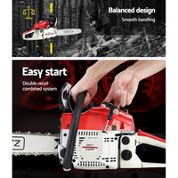 Thumbnail for GIANTZ 52CC Petrol Commercial Chainsaw Chain Saw Bar E-Start Pruning