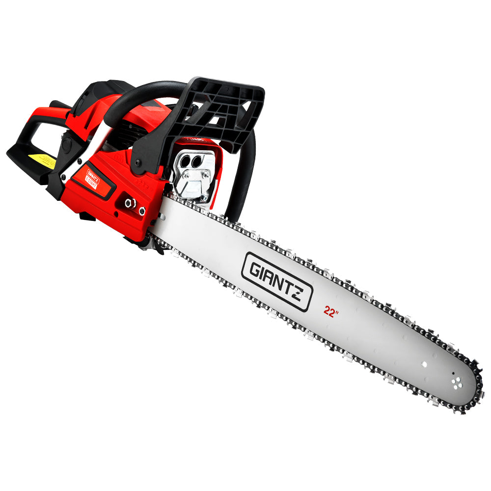 Giantz Chainsaw 58cc Petrol Commercial Pruning Chain Saw E-Start 22'' Bar Top