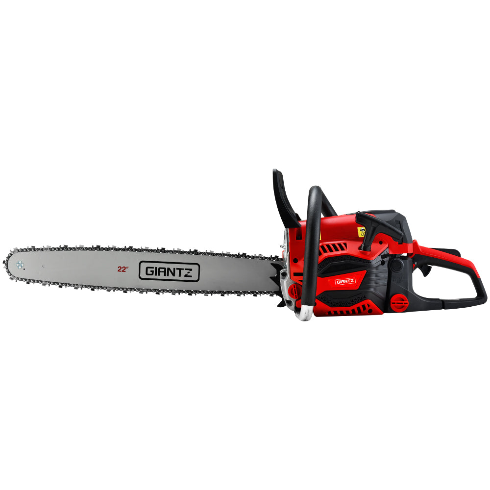 Giantz Chainsaw 58cc Petrol Commercial Pruning Chain Saw E-Start 22'' Bar Top