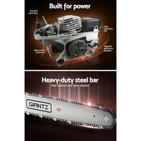 Thumbnail for Giantz Chainsaw 58cc Petrol Commercial Pruning Chain Saw E-Start 22'' Bar Top