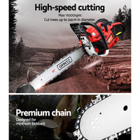 Thumbnail for Giantz 52 CC Chainsaw Petrol Pruning Chain Saw Top Handle Commercial E-Start