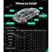 Thumbnail for Weisshorn Butyl Car Sound Deadener Mat Heat Insulation Sound Deadening 32CM X 50CM X 12pcs