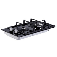 Thumbnail for Devanti Gas Cooktop 30cm Gas Stove Cooker 2 Burner Cook Top Konbs NG LPG Black