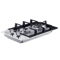 Thumbnail for Devanti Gas Cooktop 30cm Gas Stove Cooker 2 Burner Cook Top Konbs NG LPG Steel