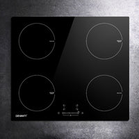 Thumbnail for Devanti Electric Induction Cooktop 60cm Ceramic 4 Zones Stove Cook Top Hot Plate