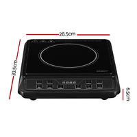 Thumbnail for Devanti Electric Induction Cooktop Portable Cook Top Ceramic Kitchen Hot Plate