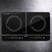 Thumbnail for Devanti Electric Induction Cooktop 60cm Portable Kitchen Ceramic Glass Cooker