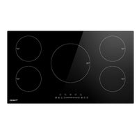 Thumbnail for Devanti Induction Cooktop 90cm Electric Cooker Ceramic 5 Zones Stove Hot Plate