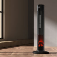 Thumbnail for Devanti Electric Ceramic Tower Heater 3D Flame Oscillating Remote Control 2000W