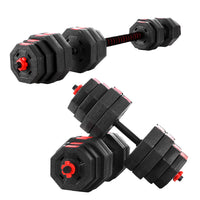 Thumbnail for 40KG 2-in-1 Dumbbell Barbell Set Adjustable Dumbbells Weights Home Gym Fitness