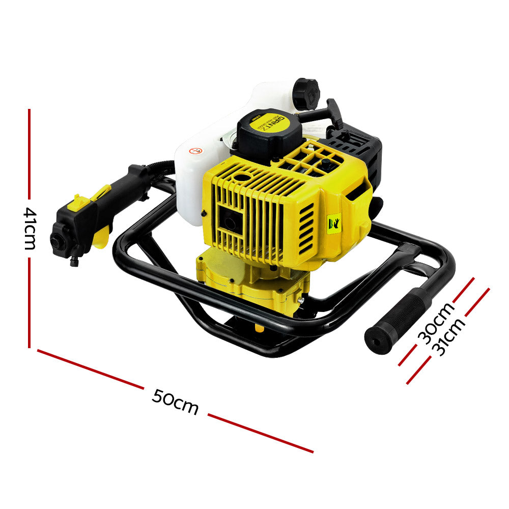 Giantz Post Hole Digger Petrol Only 92CC Motor Engine Earth Auger DIggers