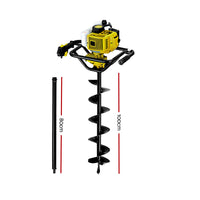 Thumbnail for Giantz 92CC Petrol Post Hole Digger Auger Drill Borer Fence Earth Power 200mm