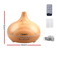 Thumbnail for Devanti 300ml 4 in 1 Aroma Diffuser - Light Wood