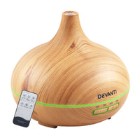 Thumbnail for Devanti 300ml 4 in 1 Aroma Diffuser - Light Wood