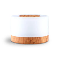 Thumbnail for DEVANTI Aroma Diffuser Aromatherapy LED Night Light Air Humidifier Purifier Round Light Wood Grain 500ml Remote Control