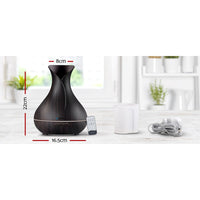 Thumbnail for Devanti 400ml 4 in 1 Aroma Diffuser with remote control- Dark Wood