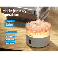 Thumbnail for Devanti Aroma Diffuser Aromatherapy Essential Oils Air Humidifier LED Crystal