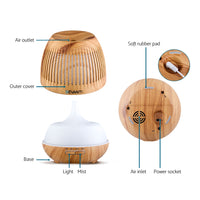 Thumbnail for Devanti Aromatherapy Diffuser Aroma Essential Oils Air Humidifier LED Light 400ml