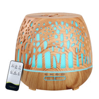 Thumbnail for Devanti Aroma Diffuser Aromatherapy Humidifier Essential Oil Ultrasonic Cool Mist Wood Grain Remote Control 400ml