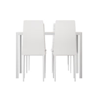 Thumbnail for Artiss Dining Chairs and Table Dining Set 4 Chair Set Of 5 Wooden Top White