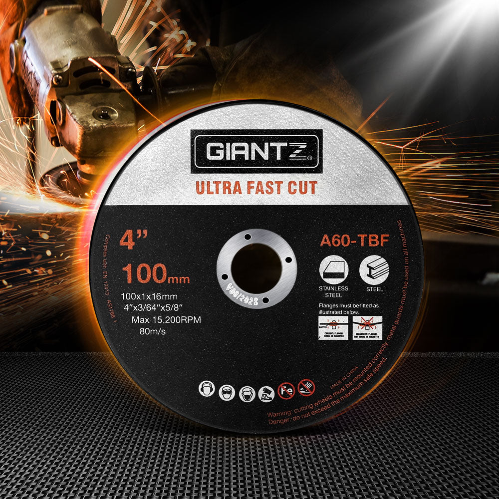 Giantz 25-Piece Cutting Discs 4" 100mm Angle Grinder Thin Cut Off Wheel Metal