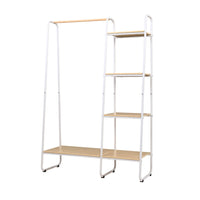 Thumbnail for Closet Storage Rack Clothes Hanger Shelf Garment Rail Stand Wardrobe Organiser White