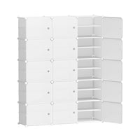 Thumbnail for Artiss Shoe Cabinet DIY Shoe Box White Cube Portable Organiser Storage Stand