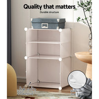 Thumbnail for Artiss Shoe Cabinet DIY Shoe Box White Storage Cube Portable Organiser Stand