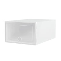 Thumbnail for Artiss Shoe Box Set of 24 Storage Case Stackable Plastic Shoe Cabinet Cube White