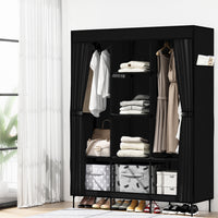 Thumbnail for Artiss Clothes Wardrobe Closet Storage Large Portable Organiser with Shelf Black