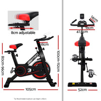 Thumbnail for Everfit Spin Exercise Bike Cycling Fitness Commercial Home Workout Gym Black