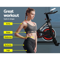 Thumbnail for Everfit Spin Exercise Bike Cycling Fitness Commercial Home Workout Gym Black