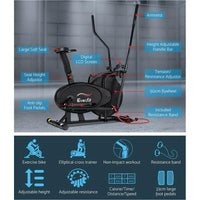 Thumbnail for Everfit 4in1 Elliptical Cross Trainer Exercise Bike Bicycle Home Gym Fitness Machine Running Walking