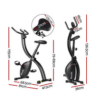 Thumbnail for Everfit Exercise Bike X-Bike Folding Magnetic Bicycle Cycling Flywheel Fitness Machine