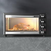 Thumbnail for Devanti Electric Convection Oven Bake Benchtop Rotisserie Grill 45L