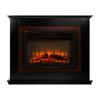 Thumbnail for Devanti 2000W Electric Fireplace Mantle Portable Fire Log Wood Heater 3D Flame Effect Black