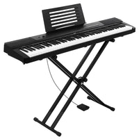 Thumbnail for Alpha 88 Keys Electronic Piano Keyboard Electric Holder Music Stand Touch Sensitive with Sustain pedal