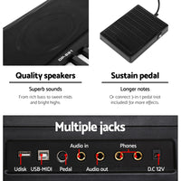 Thumbnail for Alpha 88 Keys Electronic Piano Keyboard Electric Holder Music Stand Touch Sensitive with Sustain pedal